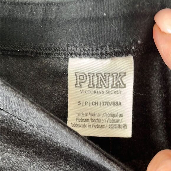 PINK Victoria's Secret Black Leggings with Tapered Design Size S GUC - Picture 2 of 5